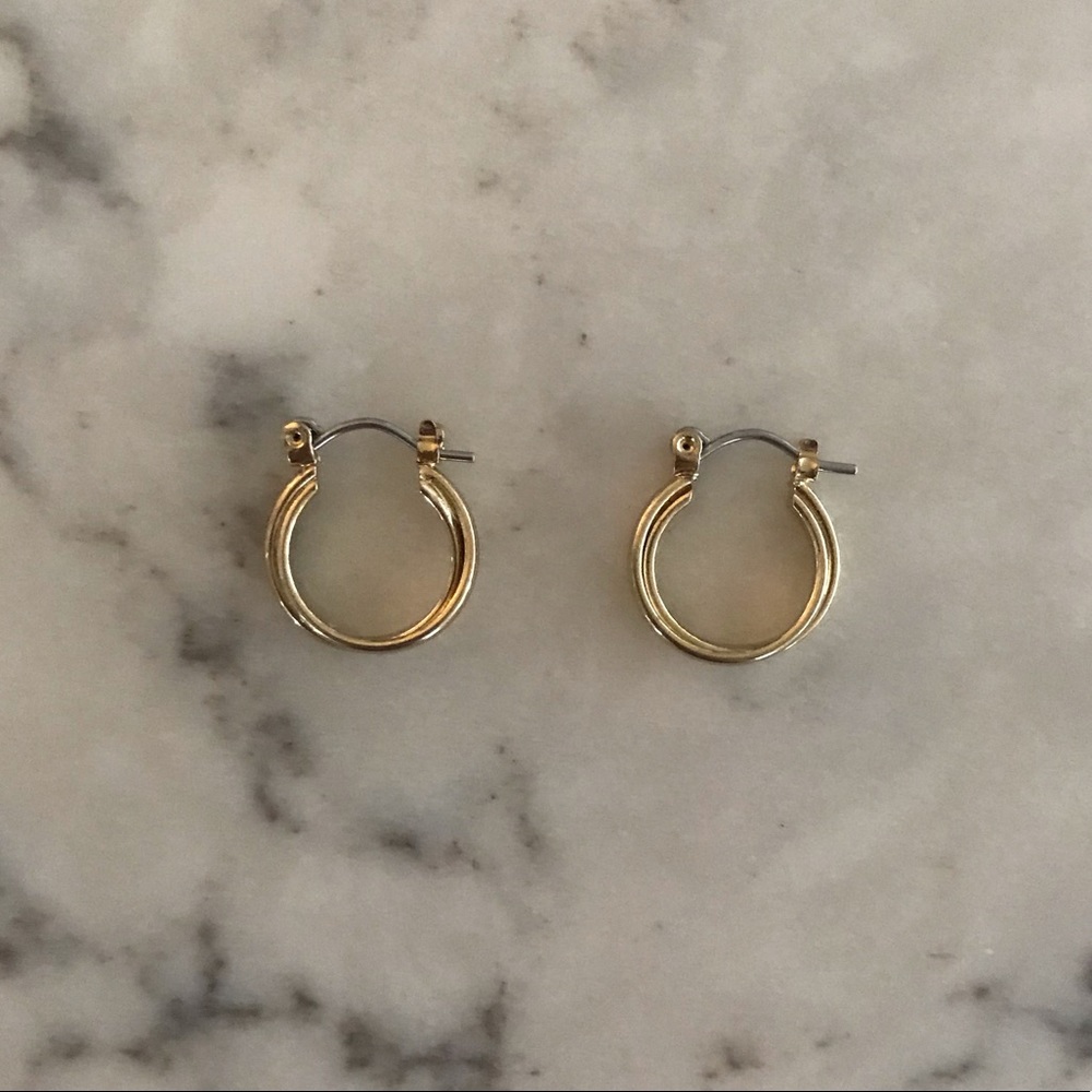 Small gold hoop earring